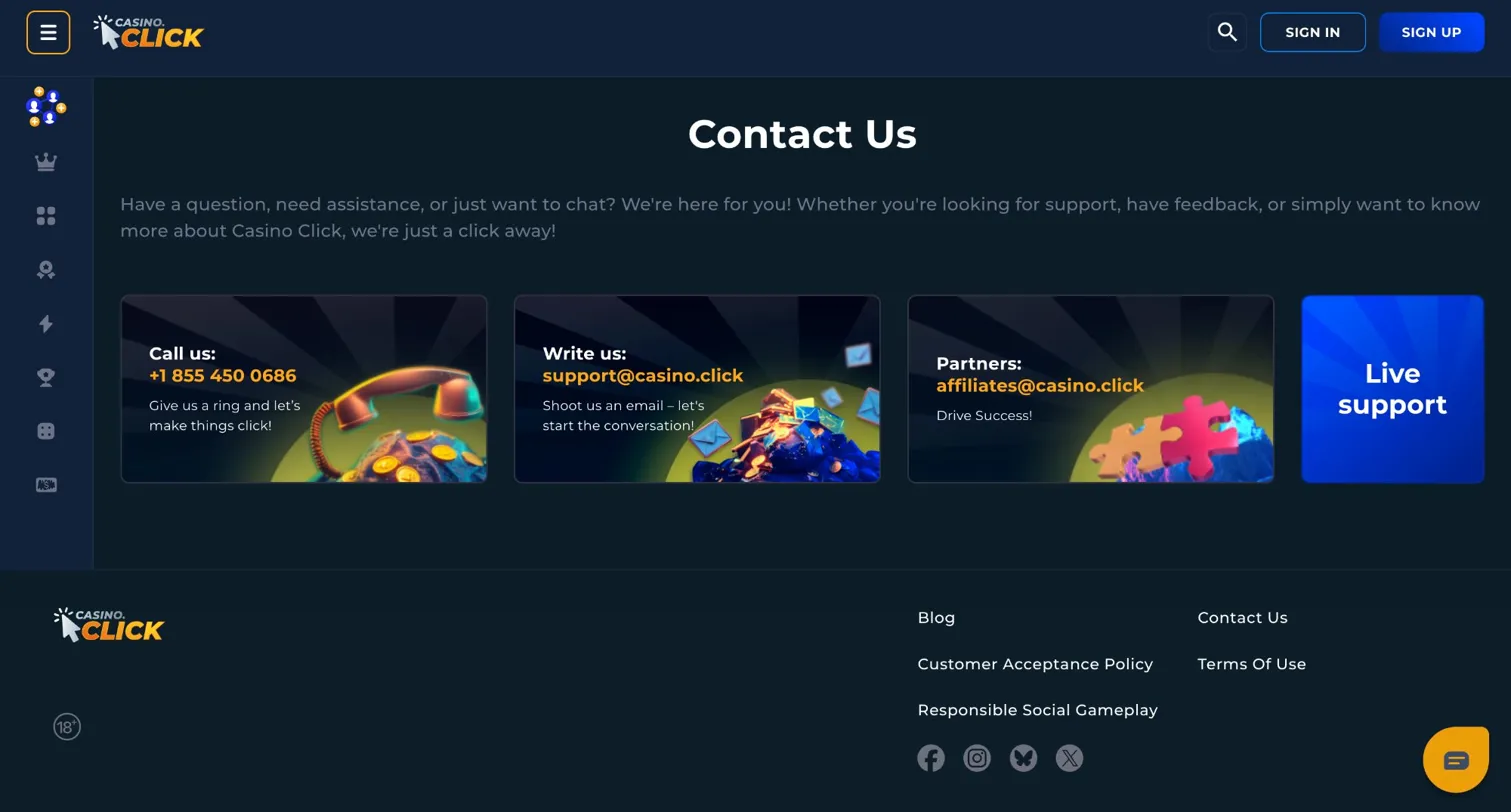 Casino Click Alabama platform features — sweepstakes social casino for Alabama players